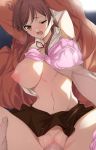  bra breast_grab breasts censored kanojo_okarishimasu mizuhara_chizuru nipples open_shirt pantsu panty_pull penis pussy pussy_juice sex skirt_lift yuiganaoha 