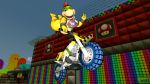  16:9 3d_(artwork) anonymous_artist anthro bowser_jr. digital_media_(artwork) hair hi_res kerchief koopa looking_at_viewer male mario_bros mario_kart mostly_nude motorcycle nintendo peace_symbol ponytail scalie smile solo source_filmmaker suspended_in_midair vehicle video_games widescreen 