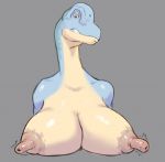 age_difference annoyed anthro big_breasts brachiosaurid brachiosaurus breast_rest breasts dark_nipples dinosaur erect_nipples female hi_res huge_breasts huge_nipples long_neck long_nipples multicolored_body nipples non-mammal_breasts older_female reptile sauropod scalie solo upai 