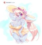  big_breasts blonde_hair blush bow breasts cleavage clothed clothing female hair hat headgear headwear league_of_legends not_furry poppy_(lol) riot_games short_stack solo tangobat thick_thighs video_games yordle 