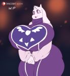  anthro big_breasts boss_monster bovid breasts caprine clothed clothing female huge_breasts hyper hyper_breasts mammal mature_female standing tangobat thick_thighs toriel undertale video_games white_body 