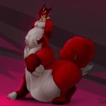  1:1 2020 4_toes 5_fingers abdominal_bulge abstract_background absurd_res after_vore ambiguous_gender ambiguous_prey areola barefoot belly belly_tuft biceps big_belly big_feet big_tail black_claws brown_areola canid canid_taur canine canine_taur claws countershade_torso countershading curled_tail digital_drawing_(artwork) digital_media_(artwork) digitigrade faceless_character feet feral fingers fluffy fluffy_tail fox fox_taur fur fur_tuft gradient_background grey_background hair hair_over_eyes hand_on_stomach hi_res holding_stomach leg_tuft looking_back looking_down male male_pred mammal mammal_taur multicolored_body multicolored_fur navel nude open_mouth oral_vore overweight overweight_male overweight_taur paws pecs pink_background quadruped raised_leg red_body red_claws red_fur red_hair red_text scott_orwell_(scottred) scottred semi-anthro short_hair side_view signature simple_background soft_vore solo solo_focus standing taur taur_pred text three-quarter_view toes tongue tongue_out triceps tuft unseen_character vore watermark white_body white_countershading white_fur yellow_nose yellow_tongue 