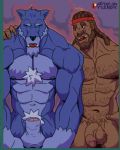  abs anthro beard biceps body_hair canid canine canis chest_hair choose_your_own_adventure duo eye_scar facial_hair fantasy flaccid genitals hairy himbo male male/male mammal muscular muscular_male nipples pecs penis play_comic pubes scar stomach_hair were werecanid werecanine werewolf wolf 