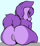  anthro big_butt butt chubby_female equid equine female fur grin hair horse mammal messy_hair multicolored_body multicolored_fur noir_(character) petsoftthings_(artist) presenting presenting_hindquarters purple_body purple_fur purple_hair raised_tail short_hair slightly_chubby smile solo thick_thighs two_tone_body two_tone_fur yellow_body yellow_skin 