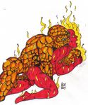  ben_grimm fantastic_four human_torch johnny_storm marvel the_thing 