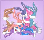  anal babs_bunny breasts buster_bunny chair dam female group group_sex lagomorph male mammal nipples oral orgy penis pussy rabbit sex tiny_toon_adventures tiny_toons vaginal warner_brothers 