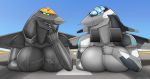  a_drunk_dragon aircraft anthro breasts duo female hi_res living_aircraft living_machine living_vehicle machine vehicle 