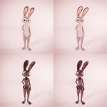  1:1 3d_(artwork) anthro digital_media_(artwork) disney female hi_res judy_hopps lagomorph leporid mammal rabbit rubber rubber_(artist) solo widescreen zootopia 