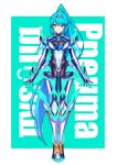  1girl absurdres breasts green_eyes green_hair highres hksicabb large_breasts pneuma_(xenoblade) ponytail spandex thighhighs xenoblade_chronicles_(series) xenoblade_chronicles_2 