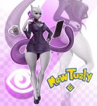  absurd_res anthro bottomwear breasts business_suit butt cellphone clipboard clothing coffee_mug female footwear hi_res high_heels legendary_pok&eacute;mon lewdxcube mammal mew_tuely_(fan_character) mewtwo miniskirt nintendo phone pok&eacute;mon pok&eacute;mon_(species) purple_eyes scarf shoes skirt solo suit thick_thighs video_games zbrush 