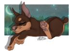  alpha_channel anthro canid canine canis chibi dobermann domestic_dog female feral mammal paizli pinscher sleeping solo thehuntingwolf tired video_games 