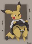  &lt;3_tail 2020 anthro bodily_fluids cleft_tail clothed clothing clothing_lift cosplay_pikachu_(character) digital_media_(artwork) dipstick_ears dipstick_tail dress dress_lift female genital_fluids half-closed_eyes hi_res maid_uniform multicolored_ears multicolored_tail narrowed_eyes nintendo panties pikachu pok&eacute;mon pok&eacute;mon_(species) pussy_juice renabu signature solo underwear uniform video_games wet wet_clothing wet_panties wet_underwear 