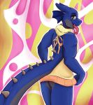  anthro butt clothing dengus-pengus dragon hi_res long_tongue looking_at_viewer male meme meme_clothing psychedelic solo sweater teasing tongue topwear virgin_killer_sweater 