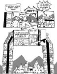  afuckingcamel-zenge-art_(artist) alien anthro black_and_white chucklefish clothed clothing comic dialogue english_text hi_res hylotl kenta_(afuckingcamel) male monochrome starbound text traditional_media_(artwork) video_games 