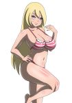  1girl absurdres ass bikini blonde_hair blue_eyes blush boruko boruto:_naruto_next_generations boruto:_naruto_the_movie breasts cowboy_shot from_behind genderswap genderswap_(mtf) guja heart highres large_breasts long_hair looking_at_viewer looking_back naruto naruto_(series) parted_lips sexy_no_jutsu skindentation solo swimsuit twintails uzumaki_boruto whisker_markings 