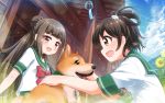  animal battle_girl_high_school dog fujimiya_sakura minami_hinata tamanegi_(12030028) 