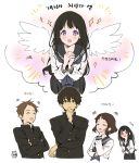  chitanda_eru fukube_satoshi hyouka ibara_mayaka mery_(yangmalgage) oreki_houtarou seifuku tagme 