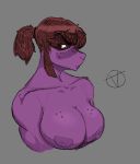  2020 anthro big_breasts blush breasts deltarune digital_drawing_(artwork) digital_media_(artwork) female hair hi_res nipples non-mammal_breasts nude reptile scalie solo susie_(deltarune) vaalgarth video_games 