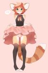  anthro armwear bottomwear bulge clothed clothing clothing_lift crossdressing domestic_cat elbow_gloves felid feline felis fredek666 gloves green_eyes handwear hi_res legwear lith_(fsmeow) male mammal panties ribbons simple_background skirt skirt_lift solo striped_tail stripes underwear 