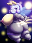  3:4 anthro arthropod beetle big_breasts breasts female gotobeido happy hi_res huge_breasts illumise insect insect_wings nintendo nipples non-mammal_breasts overweight overweight_anthro overweight_female pok&eacute;mon pok&eacute;mon_(species) puffy_nipples short_stack solo video_games wings 