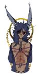  2020 alpha_channel animal_humanoid bdsm bdsm_gear blue_hair bored boxers_(clothing) chain clothing collar ear_piercing five_nights_at_freddy&#039;s five_nights_at_freddy&#039;s_4 hair harness heterochromia hi_res humanoid lagomorph lagomorph_humanoid leporid_humanoid long_ears long_hair male mammal mammal_humanoid muscular muscular_humanoid muscular_male nightmare_bonnie_(fnaf) nipples piercing rabbit_humanoid reathetoyfox scar shirt solo topwear underwear unimpressed video_games 