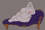  anthro big_breasts big_nipples bovid breasts caprine female furniture goat grishnax hand_on_stomach huge_breasts lips looking_at_viewer lying mammal mature_female nipples on_side pregnant sofa solo thick_bottom_lip toriel undertale video_games 