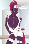  anthro breasts clothing fab3716 female fishnet fizzlepop_berrytwist_(mlp) friendship_is_magic hasbro hi_res legwear my_little_pony my_little_pony:_the_movie_(2017) nurse solo stockings tempest_shadow_(mlp) 