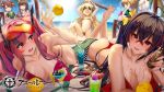  akagi-chan_(azur_lane) albacore_(azur_lane) animal anthropomorphism azur_lane beach bikini bird bremerton_(azur_lane) drink long_hair manjuu_(azur_lane) nagato_(azur_lane) satou_daiji shoukaku_(azur_lane) swimsuit taihou_(azur_lane) twintails zuikaku_(azur_lane) 