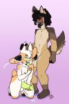  anthro anthro_on_anthro anthro_penetrated anthro_penetrating anthro_penetrating_anthro balls big_penis bodily_fluids bovid canid canine canis caprine cum cumshot devin_(yungyiff) domestic_dog dreadlocks duo ear_penetration earfuck ejaculation forrest_(chump) genital_fluids genitals german_shepherd goat herding_dog hi_res male male/male male_penetrated male_penetrating male_penetrating_male mammal masturbation nanodarkk pastoral_dog penetration penile penile_penetration penis tongue tongue_out 