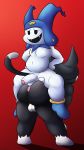  absurd_res anthro atlus clothing costume domestic_cat duo fangs felid feline felis hi_res jack_frost_(megami_tensei) male male/male mammal mazilion megami_tensei megami_tensei_persona morgana_(persona) persona_(disambiguation) riding riding_on_back video_games 