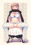  cameltoe garter_belt ichi_makoto lingerie maid pantsu skirt_lift thighhighs 