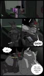  anthro bdsm bondage bound comic duo english_text forced hi_res literaturabdsm male male/male mammal page_1 pup_play rhinocerotoid slave text 