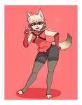 anthro border canid canine clothing crazy_guy_(artist) digital_media_(artwork) female fox fur looking_at_viewer mammal pose solo white_border 
