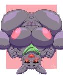  abstract_background absurd_res anthro areola big_breasts blush breasts clitoris curvy_figure eyelashes female fur gengar genitals hi_res huge_breasts human looking_at_viewer lying mammal neckerchief nintendo nude on_back pink_background plump_(character) pok&eacute;mon pok&eacute;mon_(species) purple_body purple_fur pussy red_eyes simple_background solo spread_legs spreading tattoo tongue toto_draw video_games voluptuous white_background 