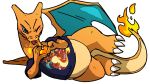  &lt;3 16:9 alpha_channel blitzdrachin blush charizard clothing conditional_dnp feral nintendo one_eye_closed pok&eacute;mon pok&eacute;mon_(species) reptile scalie shirt slightly_chubby t-shirt topwear video_games widescreen wink 