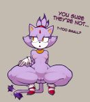 anthro biped blaze_the_cat breasts butt butt_from_the_front clothing digital_media_(artwork) domestic_cat edit eyelashes felid feline felis female footwear freepancakes fur genitals hair hi_res mammal nipple_outline nipples nude open_mouth purple_body purple_fur pussy shoes simple_background small_breasts solo sonic_the_hedgehog_(series) text thick_thighs video_games yellow_eyes 