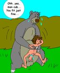  baloo bear comic consensual cum disney duo gay grass human jungle_book male mammal mouseboy mowgli penis sex young 