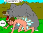  anal anthro baloo bear consensual cum disney duo gay grass human human_on_anthro interspecies jungle_book male mammal mouseboy mowgli penis sex young 