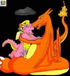  animated cassie charizard crossover dragon_tales pokemon surfing_charizard 