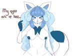  4:3 anthro breasts cold eeveelution female glaceon headdress horn hourglass_(disambiguation) ice lunarstells nintendo pok&eacute;mon pok&eacute;mon_(species) solo video_games 