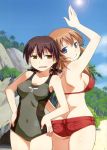  charlotte_e_yeager gertrud_barkhorn strike_witches swimsuits tagme 