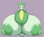  areola big_areola big_breasts breasts elemental_creature female flora_fauna green_nipples huge_breasts humanoid hyper hyper_breasts looking_at_viewer narrowed_eyes nintendo nipples non-mammal_breasts not_furry nude petronoise plant pok&eacute;mon pok&eacute;mon_(species) roselia simple_background solo standing video_games 