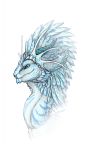  2020 blue_eyes digital_media_(artwork) dragon feathered_dragon feathered_wings feathers headshot_portrait hi_res horn keltaan portrait simple_background smile white_background wings 