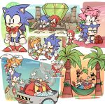  2019 ? aloha_shirt alternate_costume ambiguous_gender angry anthro bell biped black_eyes blue_body blue_fur bottomwear canid canine carrying classic_amy_rose classic_knuckles classic_sonic classic_sonic_(universe) classic_tails clenched_teeth clothing cubot digital_media_(artwork) dr._eggman echidna egg_mobile eulipotyphlan evergreen_tree facial_hair female flying footwear fox frown fur gem gloves green_clothing green_shirt green_topwear grin group hammock hand_holding handwear hedgehog helicopter_tail human knuckles_the_echidna machine male mammal master_emerald miles_prower monotreme multiple_images mustache orange_body orange_bottomwear orange_clothing orange_fur orange_skirt orbot outside palm_tree pink_body pink_fur red_body red_fur robot shirt shoes sitting skirt smile sonic_the_hedgehog sonic_the_hedgehog_(series) standing sunset teeth temple topwear tree vehicle white_body white_fur z-t00n 