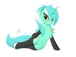  2016 alpha_channel armwear blue_hair clothing digital_media_(artwork) equid equine featureless_crotch female friendship_is_magic fur green_body green_fur hair hasbro horn jewelry kasaler legwear long_hair looking_at_viewer lyra_heartstrings_(mlp) mammal mostly_nude multicolored_hair my_little_pony navel necklace semi-anthro signature simple_background solo teeth transparent_background turquoise_fur two_tone_hair unicorn white_hair yellow_eyes 