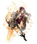  1girl animal_ears black_skin blonde_hair blood blood_on_face blood_splatter bloody_clothes corruption empty_eyes full_body full_body_tattoo glowing_tattoo hair_over_one_eye hood hoodie ji_no little_red_riding_hood_(sinoalice) long_hair looking_at_viewer official_art orange_eyes pale_skin reality_arc_(sinoalice) shaded_face shovel sinoalice sleeveless solo tail tattoo torn_clothes transparent_background two-tone_skin 