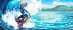  anthro artwork_(digital) beach board breasts canid canine cloud curvaceous curvy_figure day detailed_background digital_drawing_(artwork) digital_media_(artwork) female fox hi_res mammal mountain piercing sea seaside signature sky smile solo summer sunny_way surfboard surfing vehicle voluptuous wallpaper water watercraft wave wet wetsuit 