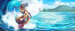  alternate_version_at_source anthro artwork_(digital) beach board breasts canid canine cloud curvaceous curvy_figure day detailed_background digital_drawing_(artwork) digital_media_(artwork) female fox hi_res mammal mountain nipples nude piercing sea seaside signature sky smile solo summer sunny_way surfboard surfing vehicle voluptuous wallpaper water watercraft wave 
