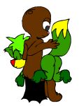  2020 alex_nerpy_fox animated anthro bare_butt canid canine duo fox fur green_body green_fur half_plant_fox_(artist) loop male male/male mammal spanking tribal 