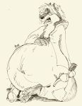  barefoot belly big_belly bra burping canid canine canis clothed clothing clothing_aside hand_on_stomach hi_res ian_the_wolf jacket male mammal obese obese_male open_clothing open_jacket open_topwear overweight overweight_male slightly_chubby solo suibelly topwear underwear ursa_(artist) vore wolf 